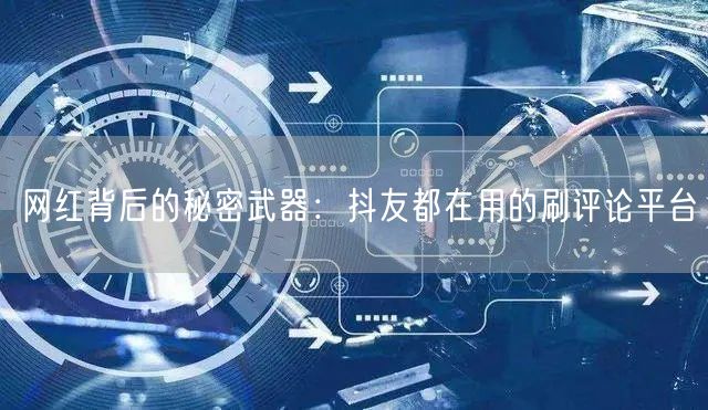 网红背后的秘密武器:抖友都在用的刷评论平台